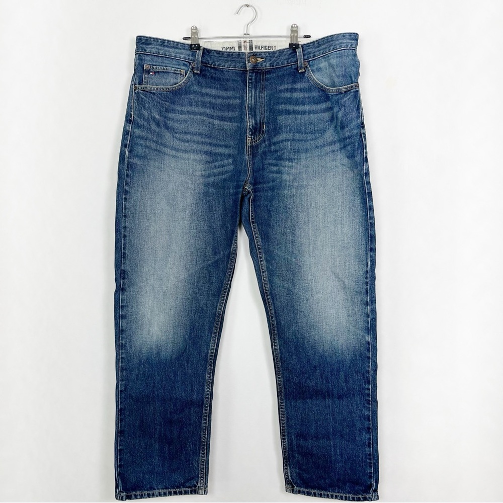 Tommy Hilfiger Men’s Blue Denim‎ Straight Leg Relaxed Jeans Size 38